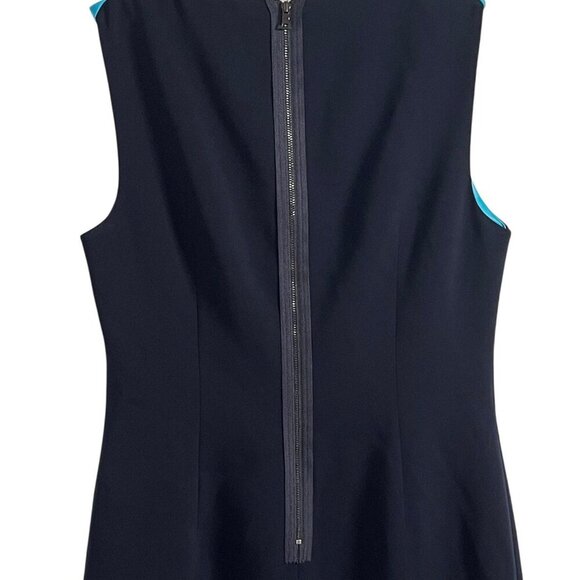 T Tahari Women's Lined Ellen Sheath Dress with Exposed Zipper – Size 6 - Picture 6 of 7